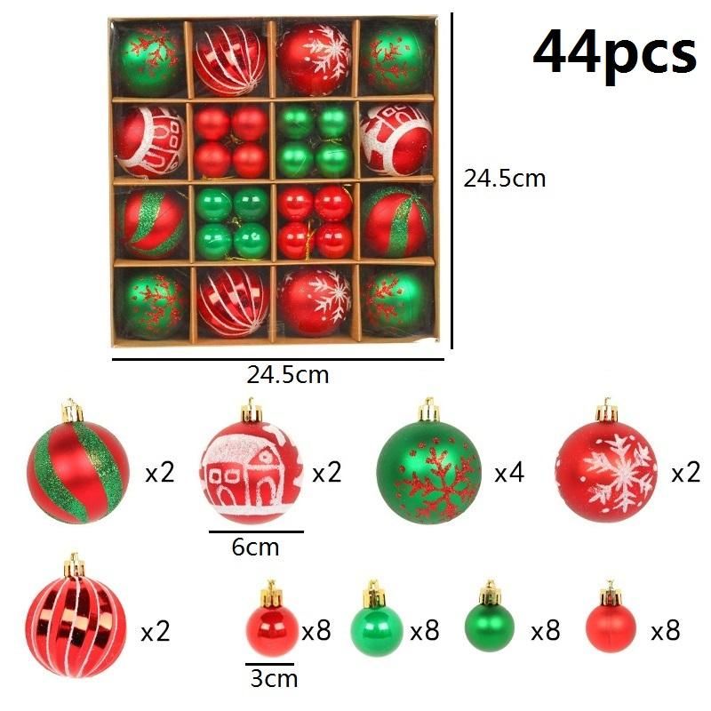 1 -RED GREEN -44PCS 6cm