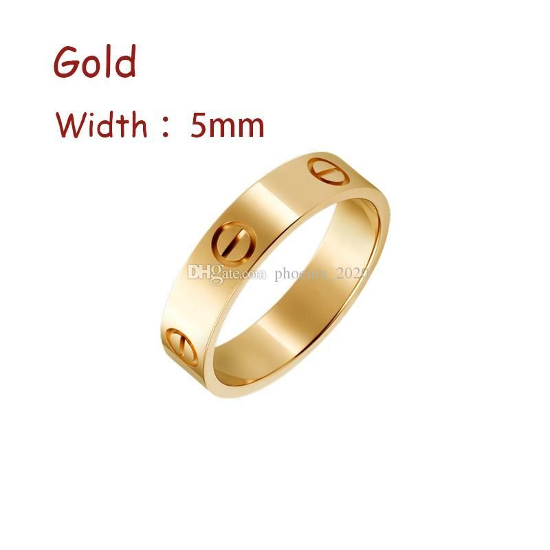 Gold (5mm)-LOVE Ring