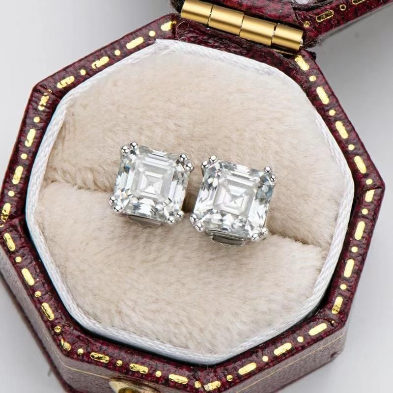 1 Carat x2 PCS, покрытые белым золотом