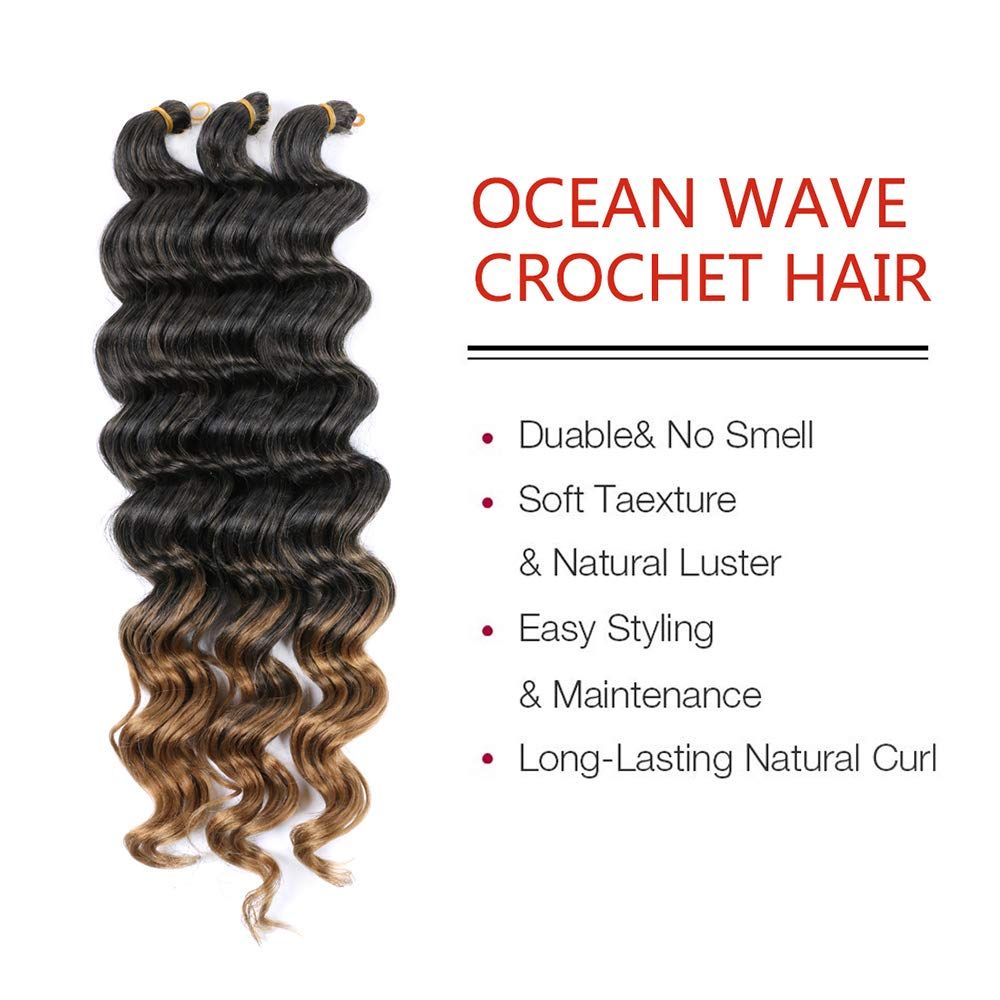 20 Dark Blonde Synthetic Ombre Braiding Hair Extensions Water Wave Crochet  Braids Hair Bundles Bug 80g/Pack LS03 From Lanshair, $7.94 | DHgate.Com