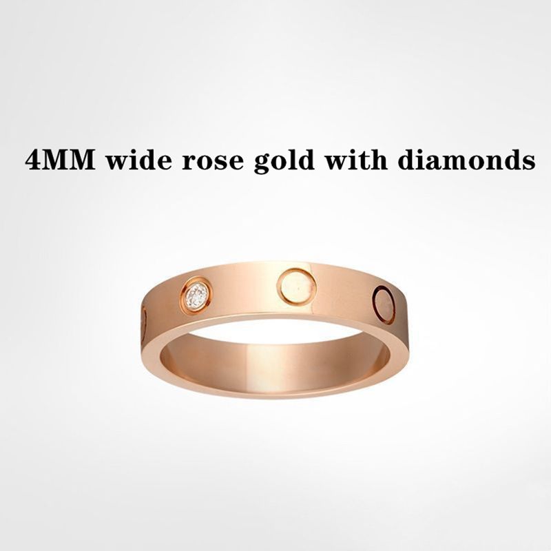 Rosa oro (4 mm) -3 diamanti