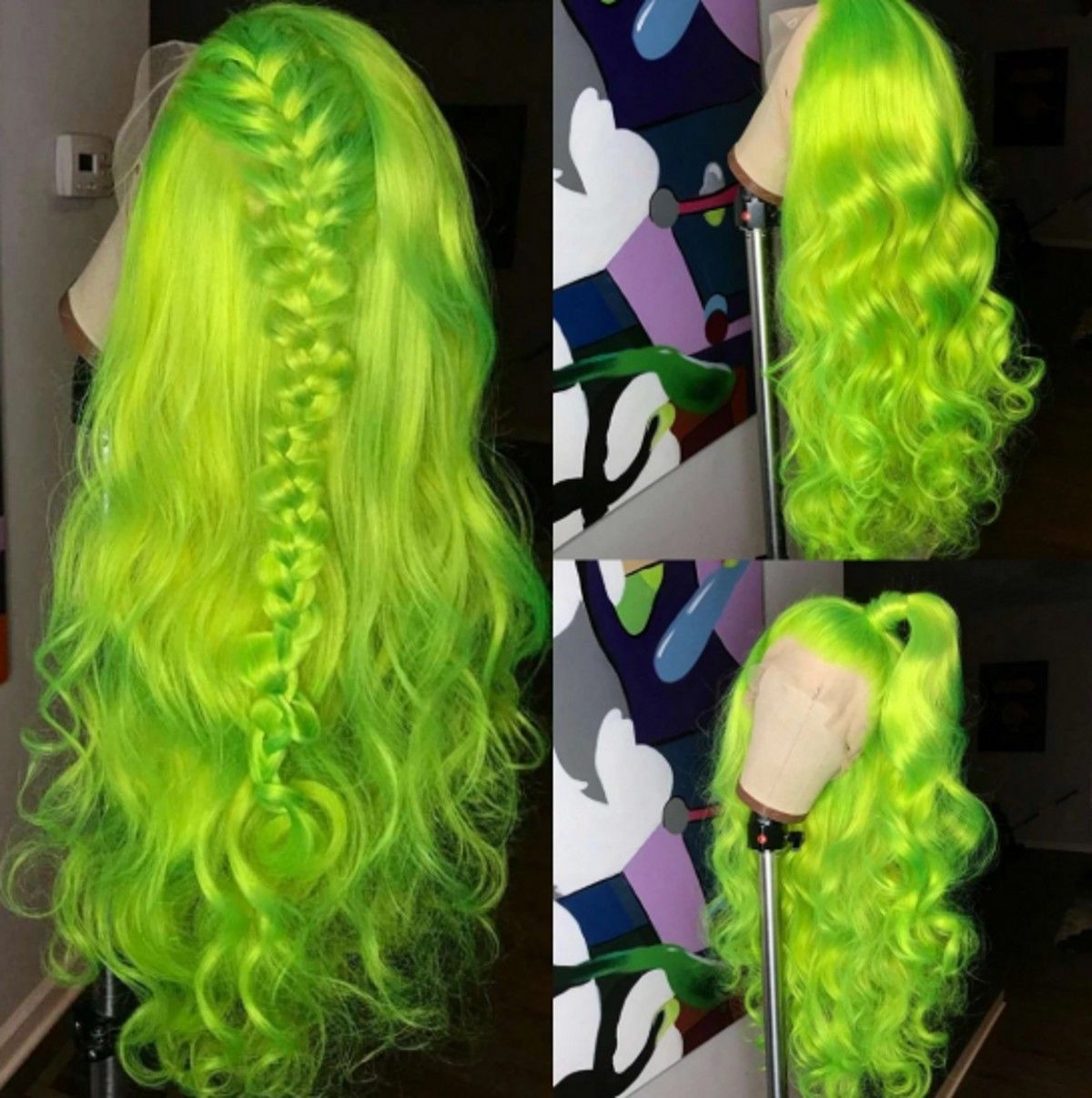 Green Color-Lace Front Wigs-Lace Front