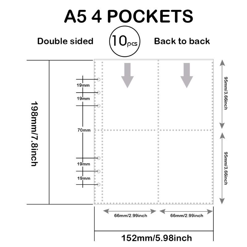 10 stcs 4pockets d a5