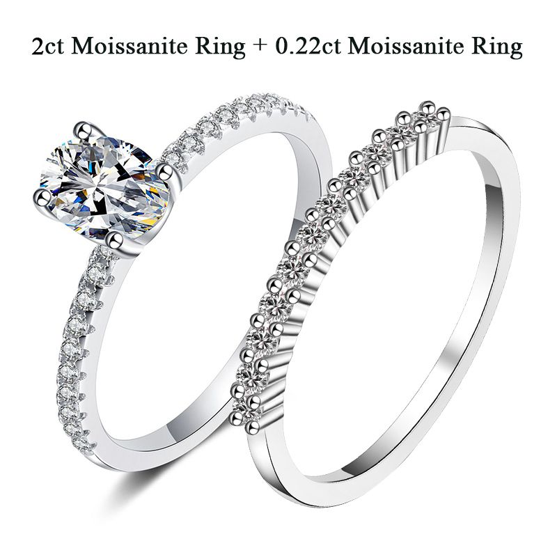 Moissanite Ring Set
