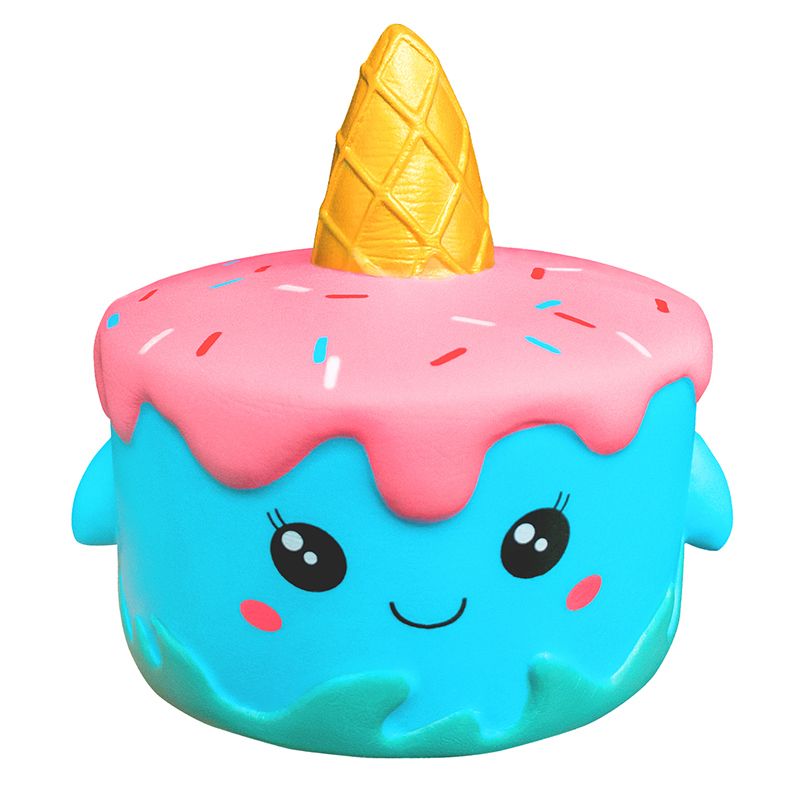 Torta di unicorno blu