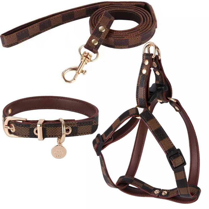 #2 collars+leash+harness