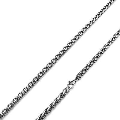 Chains 99.9% Pure Titanium Keel Chain Super Lightweight Metal European And American Hip Hop Male Necklace 5.0MMChains_vogarts.com