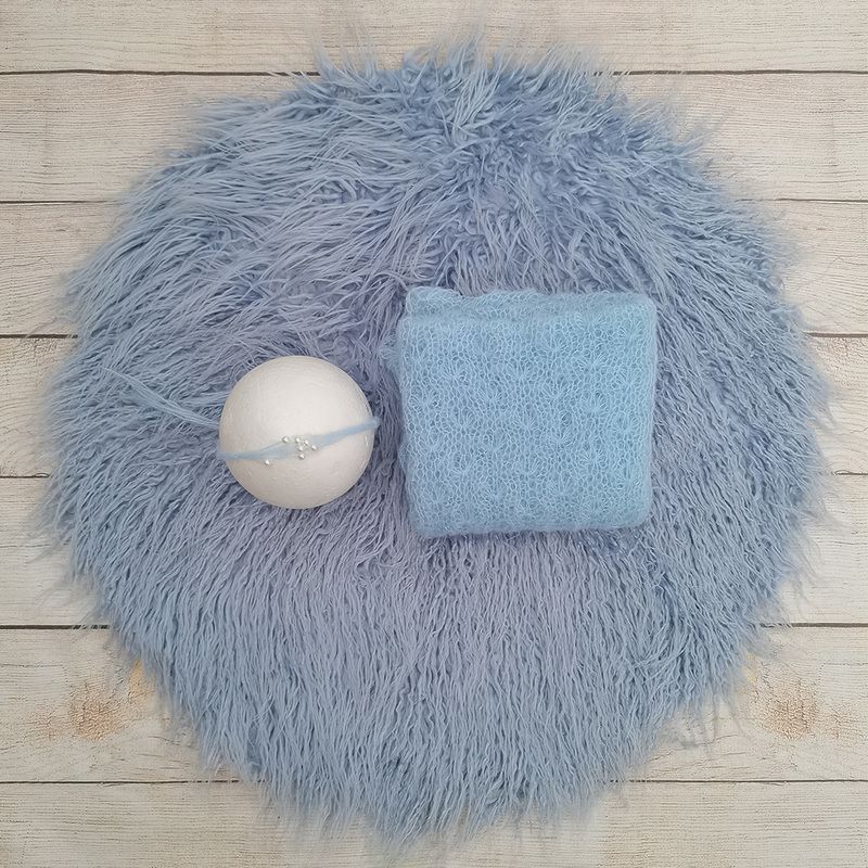 3pcs rond Sky Bleu