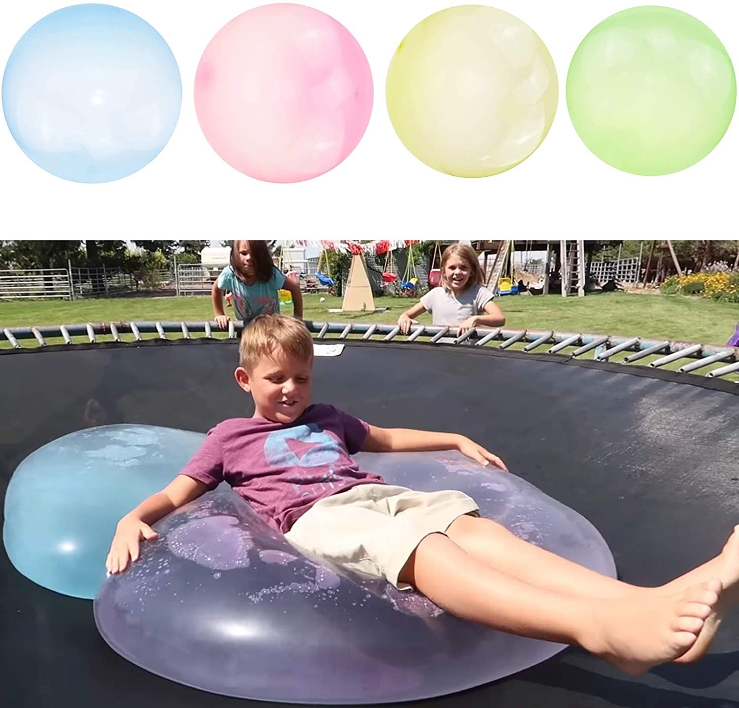 Large Amazing Water Bubble Ball Inflatable Balloons Outdoor Beach Balls Toy 70cm 