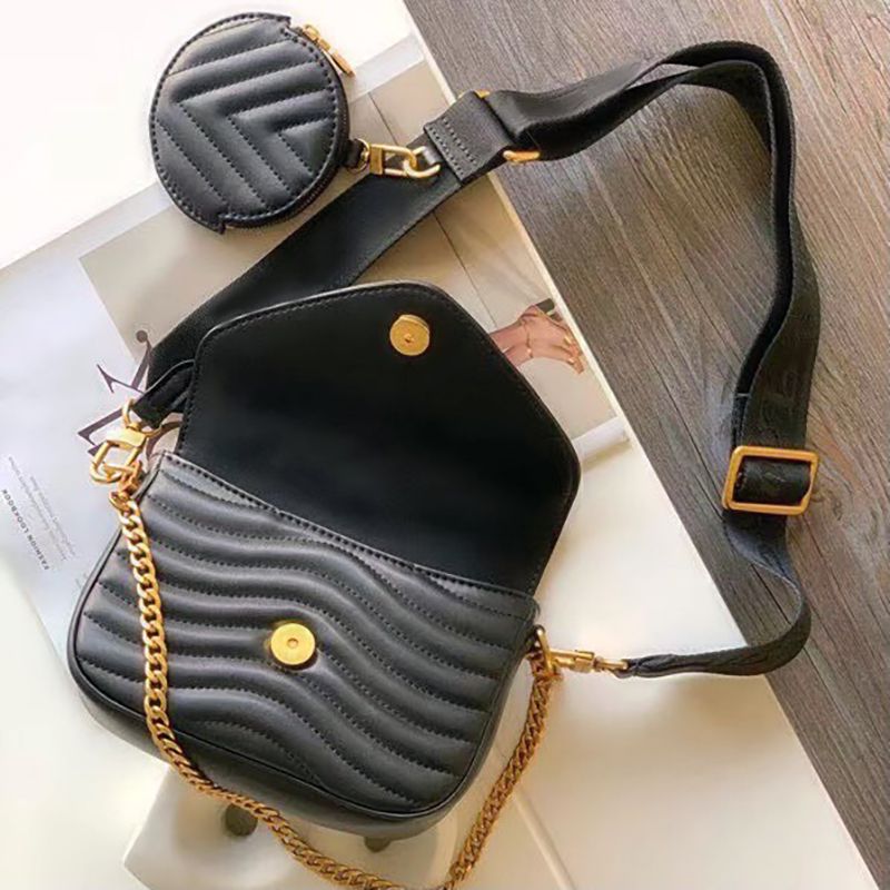 Luxury Shoulder Bags For Women Designer Chain Bag Leather Messenger Bags  Handbags Removable Round Coin Purse Vintage Gold Hardware M56461 New Wave MULTI  POCHETTE From Designerbagsss, $55.22