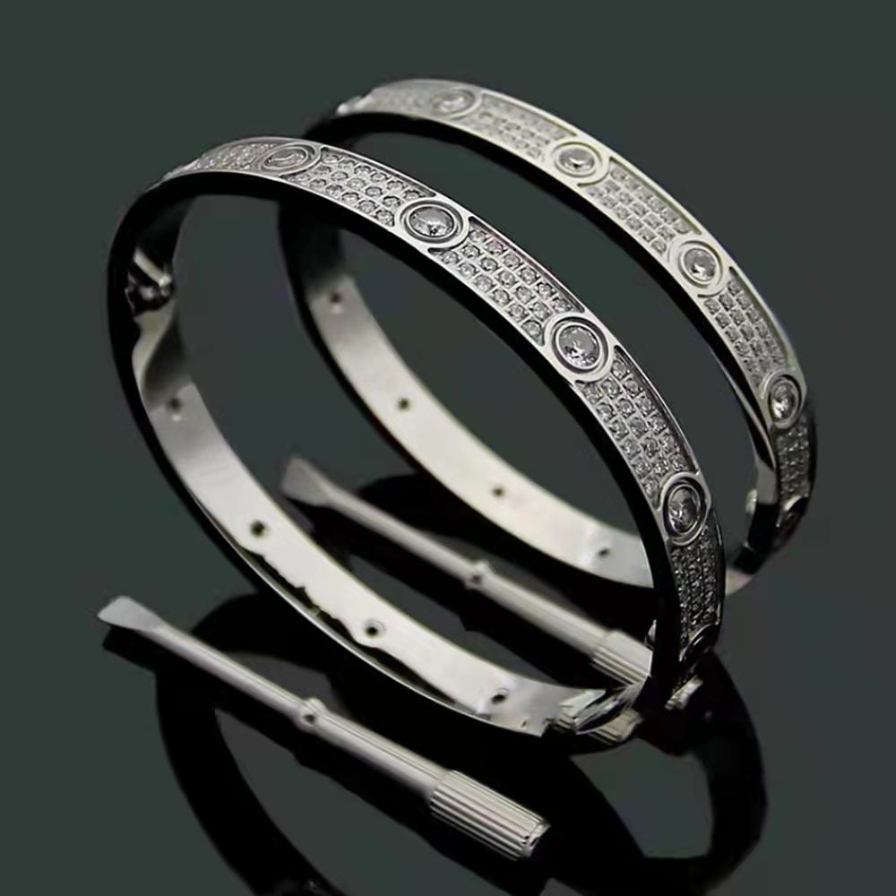 Silver Band Diamonds (17cm)