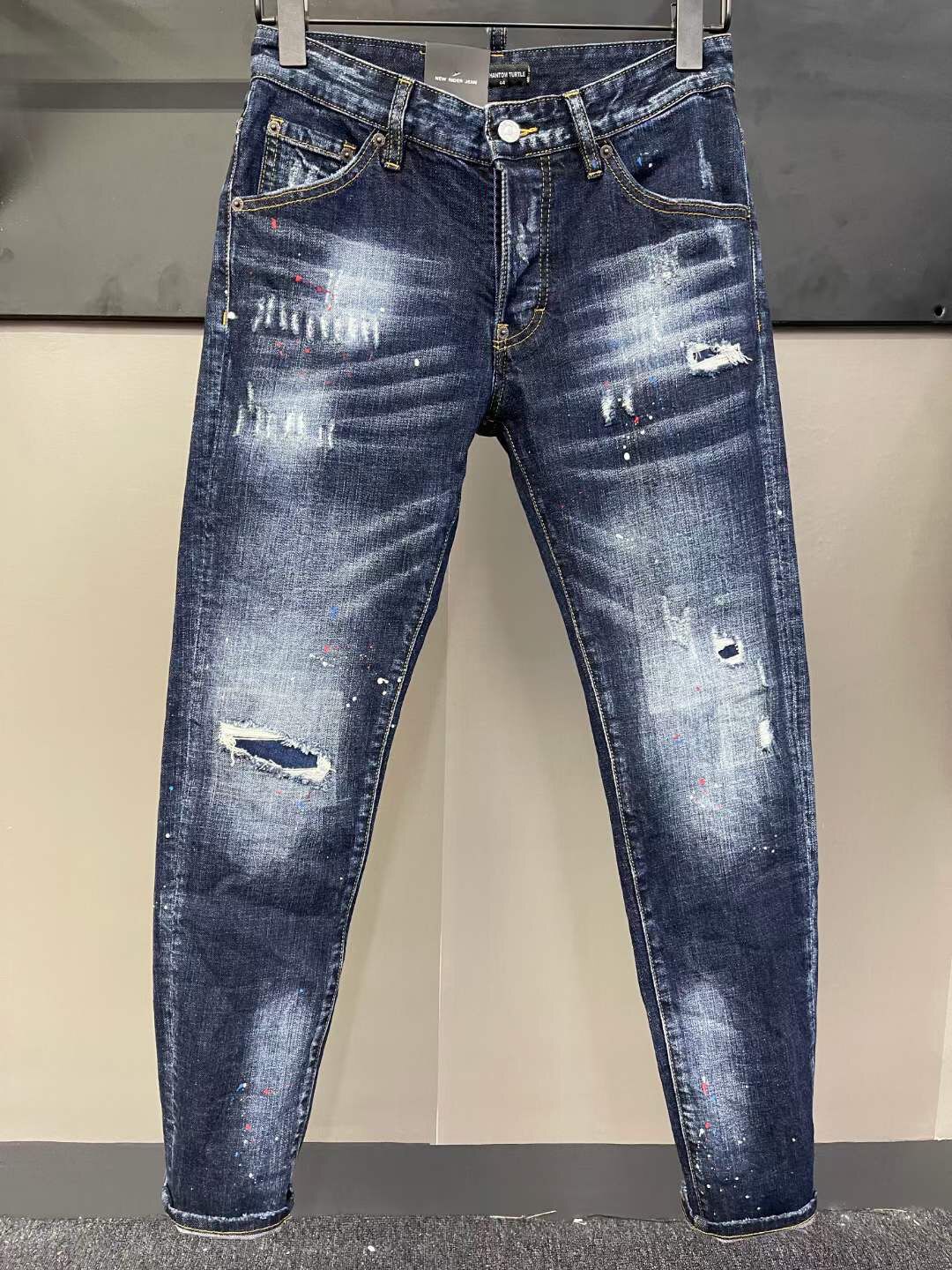 Compre DSQ JEANS MENS DE LUJO DISEÑADOR DE LUJO JEANS PLAYO ROPADO COOL  INCENDIO CAUSAL AGUJERO DENIM JEAN MODA MANERA FIT JEANS HOMBRES PANTALLOS  DE LOS PANTALLOS 61284 A 53,96 € Del
