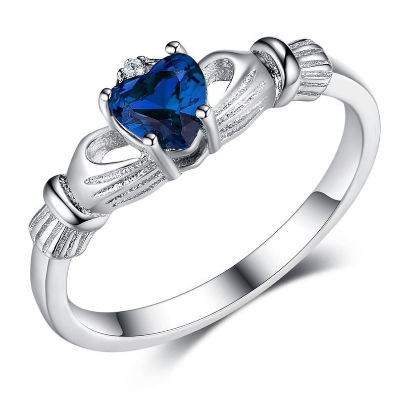 Kina Blue Rhodium Plated