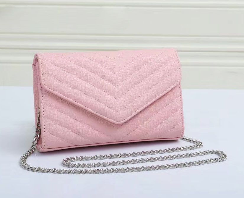 17.Pink bags silver chain