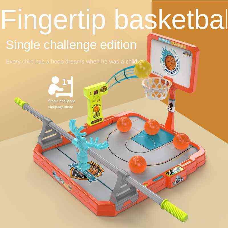 Mesa de mesa de madeira jogo de tabuleiro basquete dedo mini
