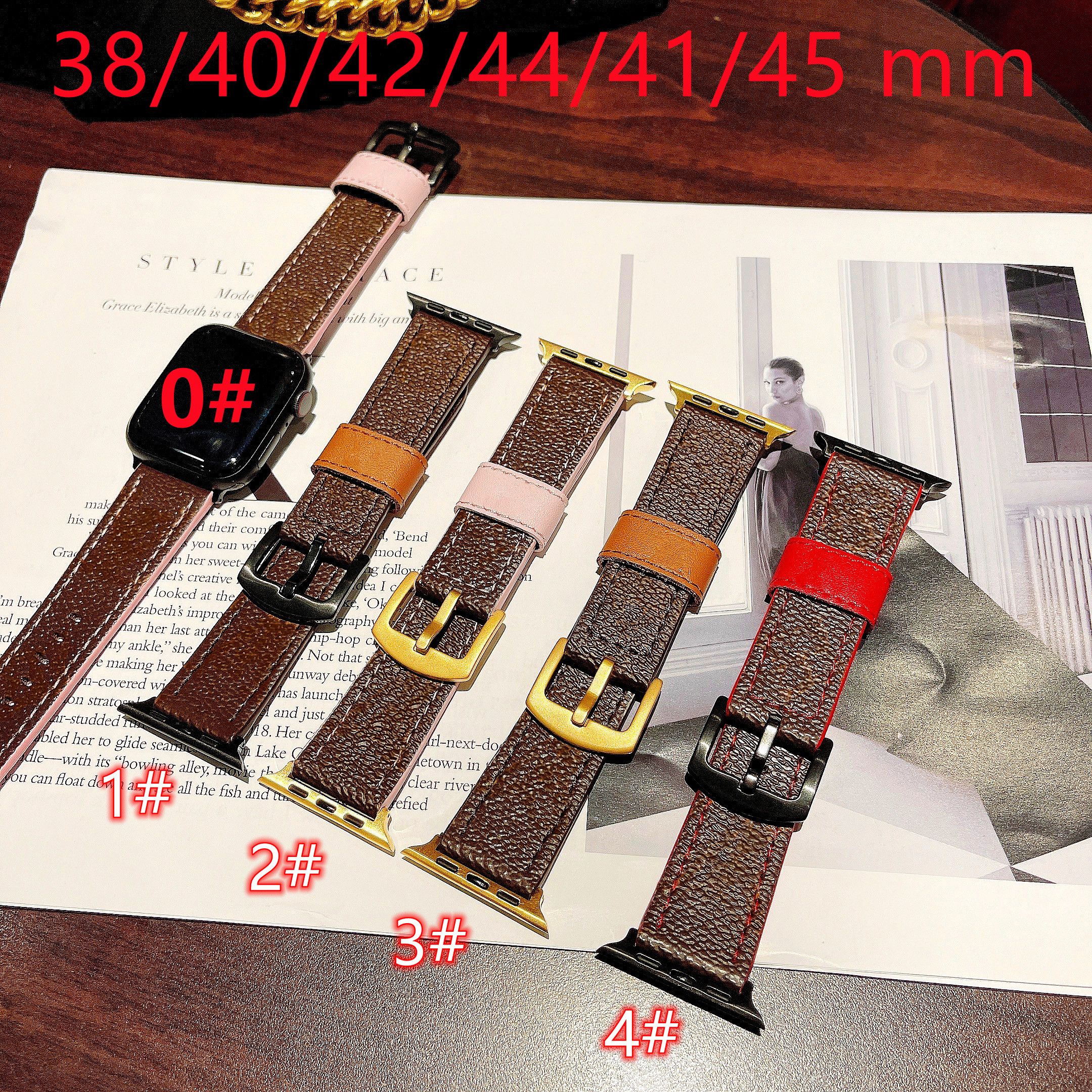 Louis Vuitton Apple Watch Band LV Leather 38 40 41mm 42 44 45mm