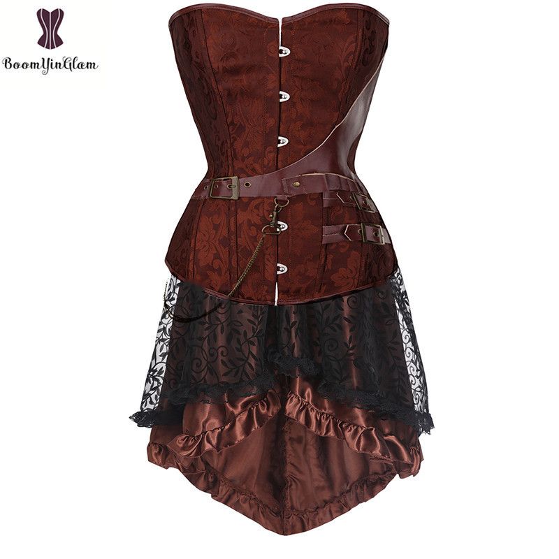 907 Brown with Skirt