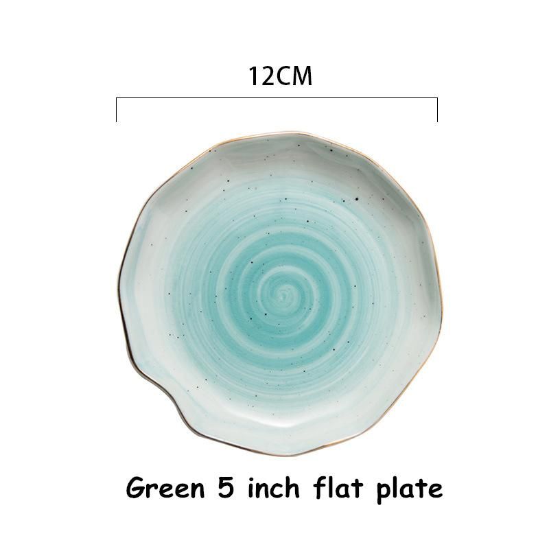 Green 5 inch flat