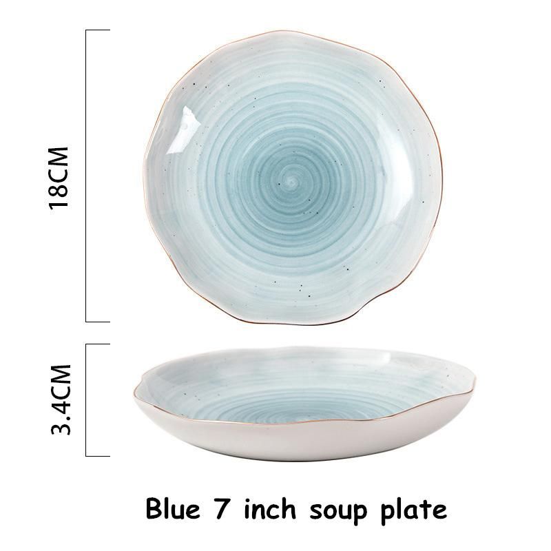 Blue 7 inch soup