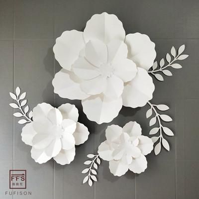 3 witte bloemen set