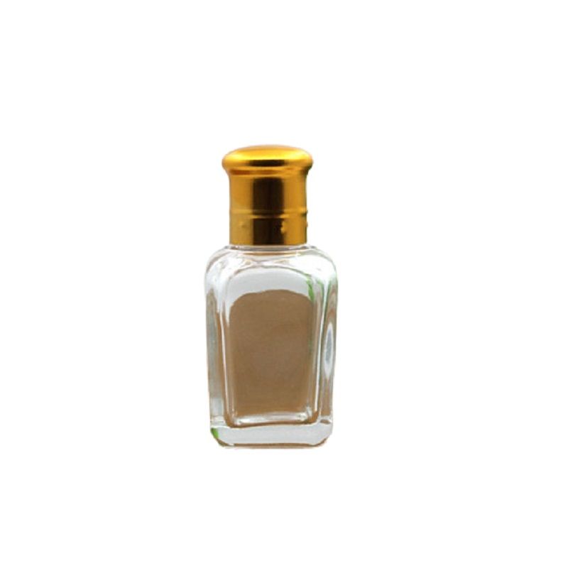 Couvercle d'or de la bouteille transparente de 30 ml