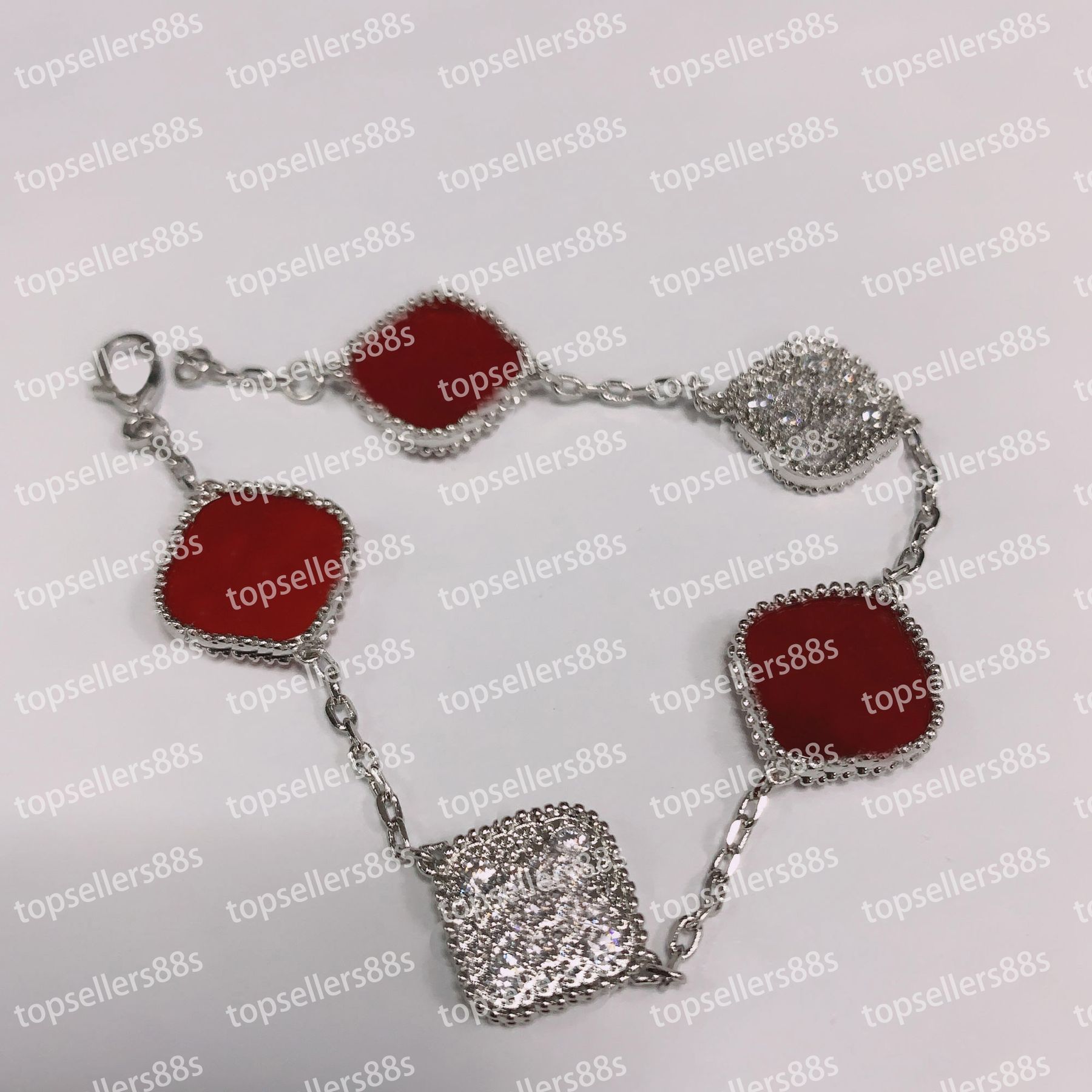 silver + red+Diamonds