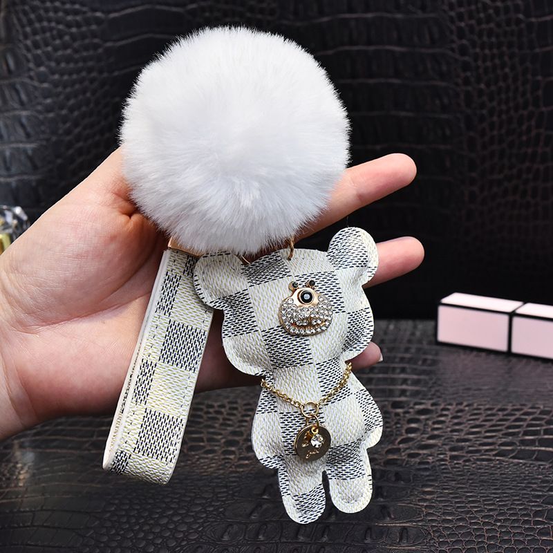 Mignon Pompon Porte Clés Mode Chat Ours En Peluche Concepteur Porte Clés  Anneau Cadeaux Femmes PU Cuir Voiture Boucles Sac Charme Accessoires Hommes  9061851 Du 5,21 €