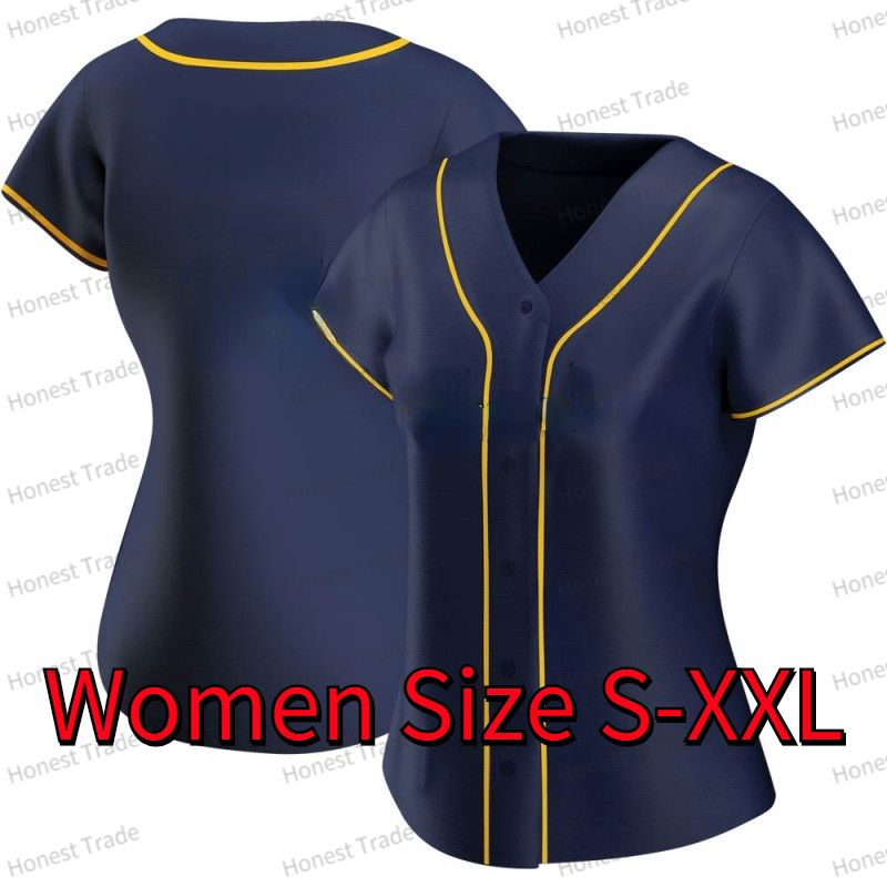 女性ネイビージャージーサイズ= s-2xl