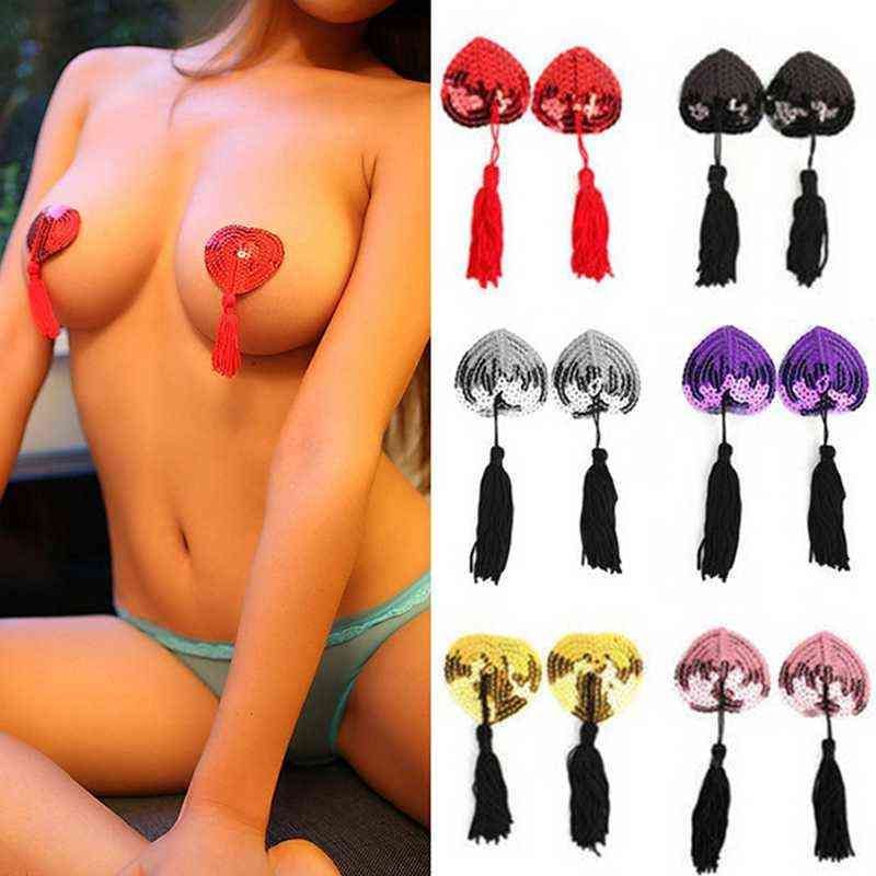 28 Styles Sexy Nipple Tassels Pasties Stickers Lingerie Sequin Tassel Breast  Bra Nipple Cover Woman Erotic Sex Accessories L220808 From Heijue02, $7.21