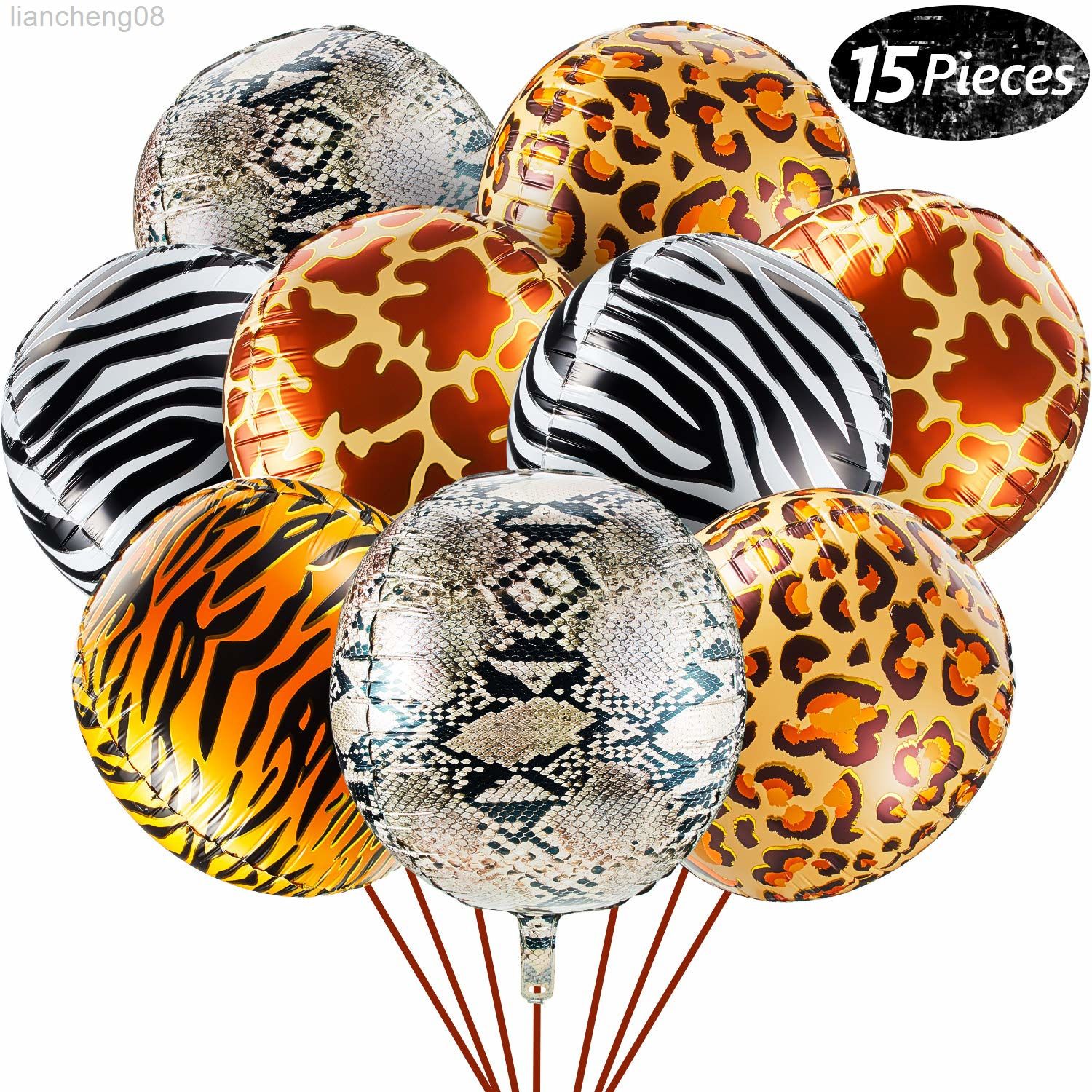 15Pcs 22 Inch Large Jungle Animal Balloons 4D Round Tiger Giraffe Snake Zebra Foil Balloon Safari Zoo Animals Party Decorations L220810 15Pcs 22 Inch Large Jungle Animal Balloons 4D Round Tiger Giraffe Snake Zebra Foil Balloon Safari Zoo Animals Party Decorations L220810