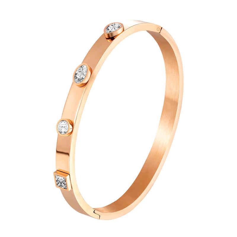 Rose Gold - Clear Stone -diameter 50x60mm