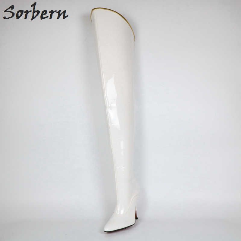 white 12cm heel