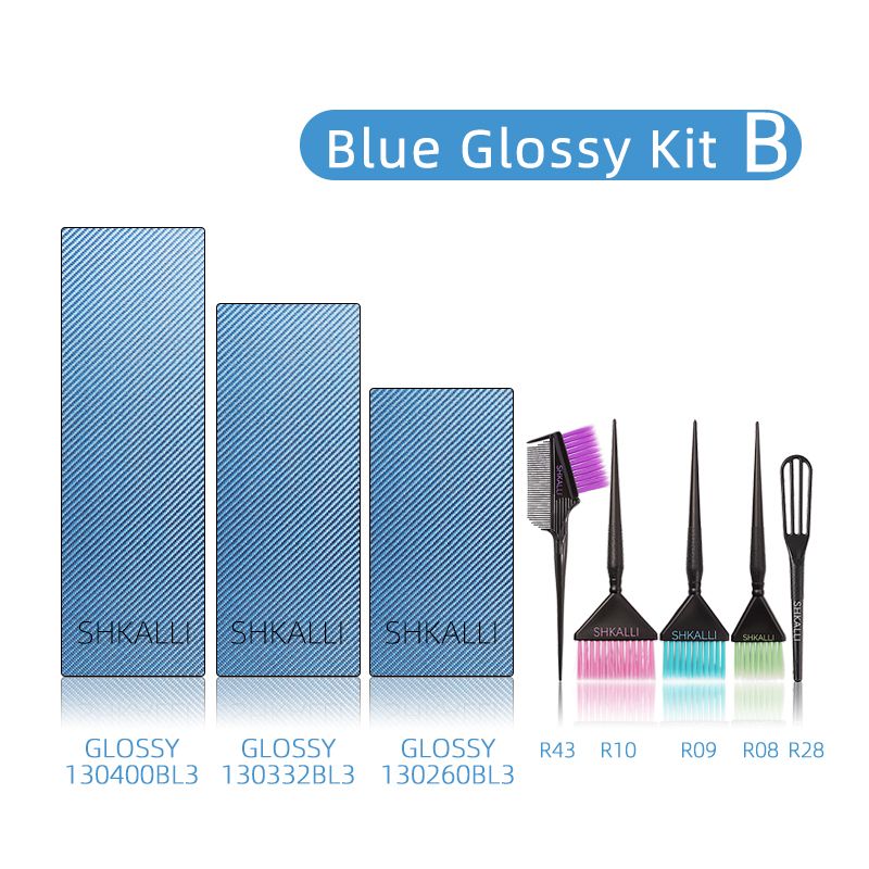 Blaues glänzendes Kit B