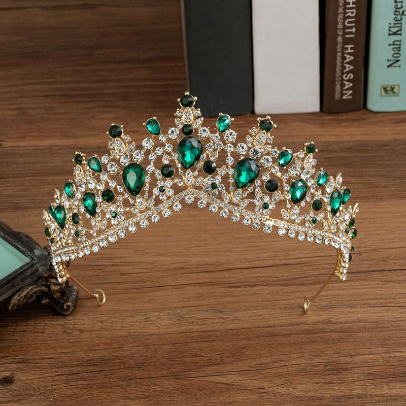 1pc Gold Green Crown