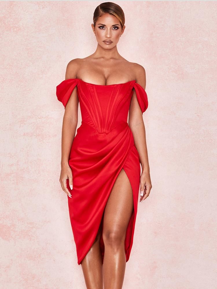 red bone dress