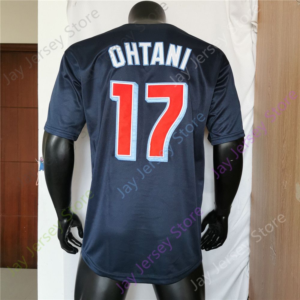 17 Shohei Ohtani Navy Vänd dig tillbaka