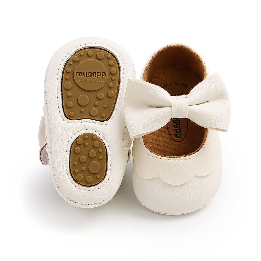 Cute Newborn Crib Shoes PrewalkerPU Sneakers QIETION Baby Girls Boys Loafers Perfect for Baptism/Crawling/Wedding 
