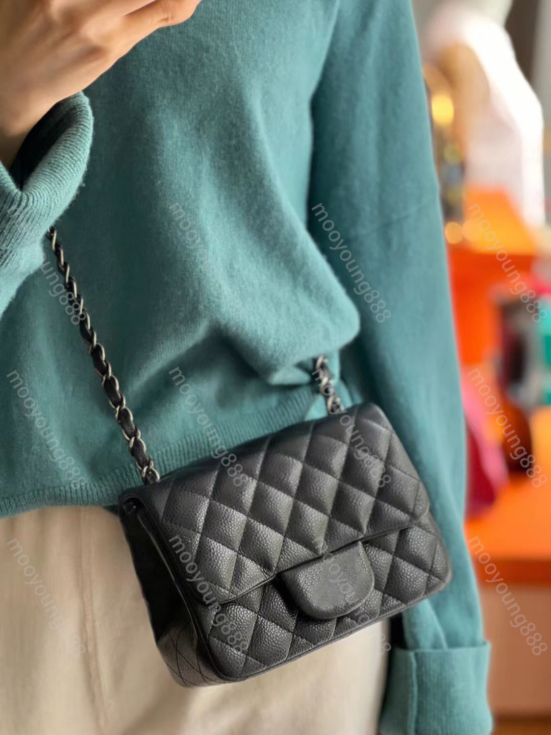 Chanel Big Bang Chain Flap Bag Metallic Crumpled Calfskin