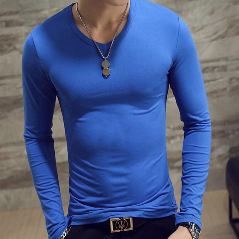 V Neck Light Blue