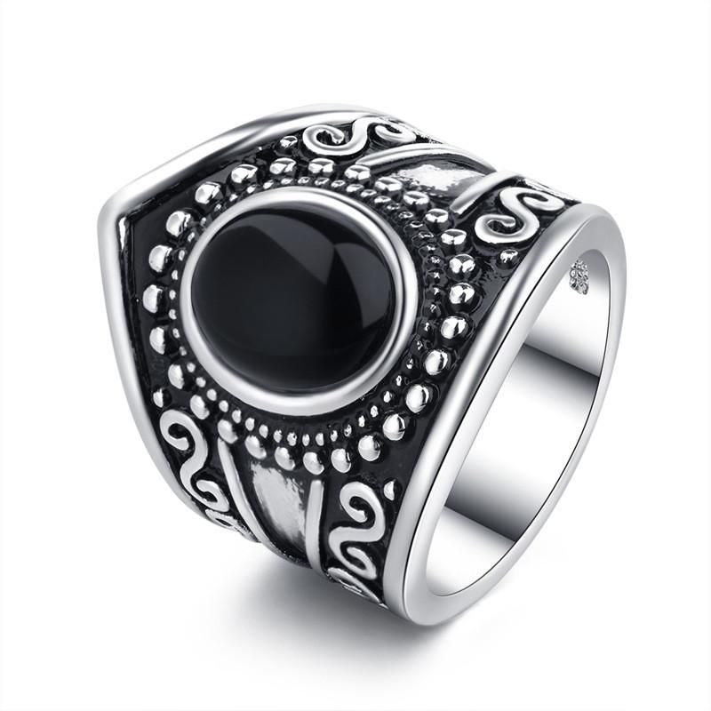 China black stones rings