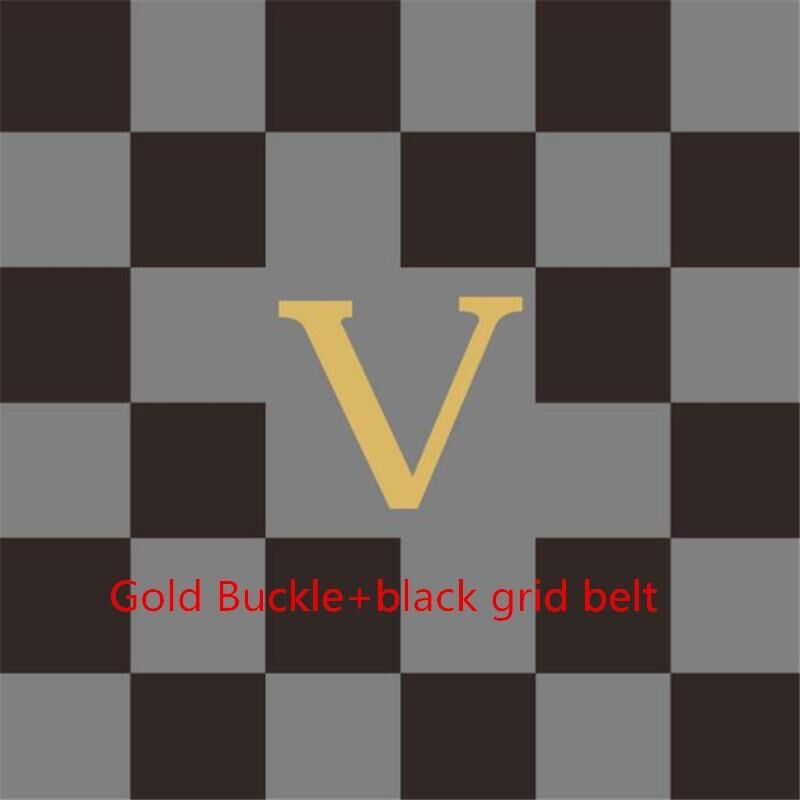 2 # Damier Black Belt + Gold Buckle