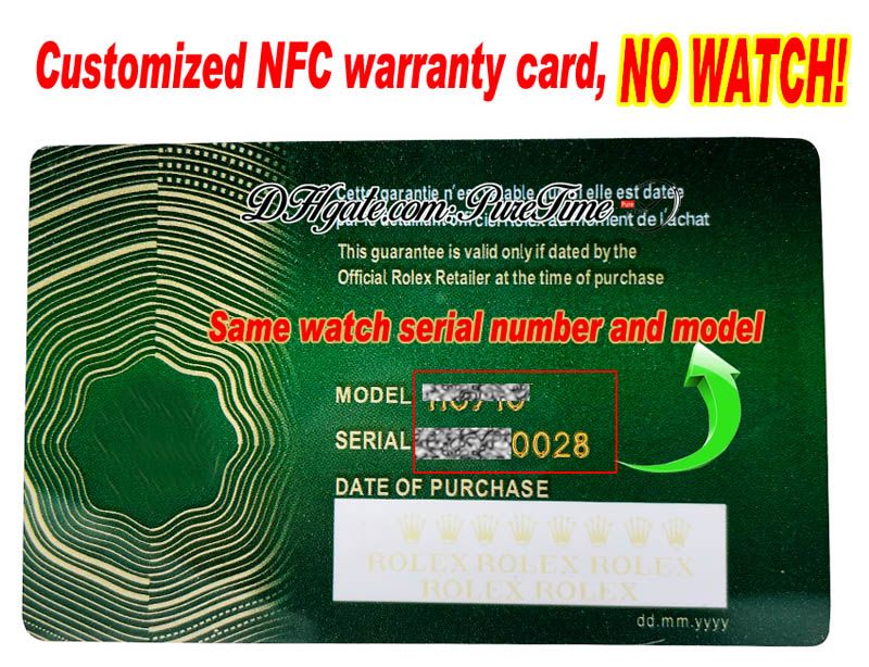 Customer-defined warranty card