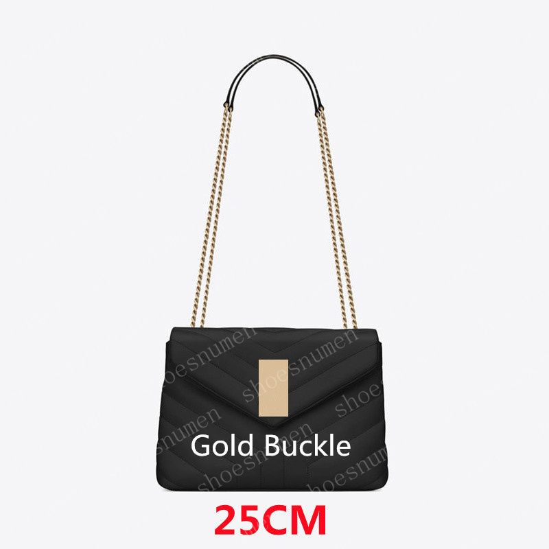 #1 Black -Gold buckle-25CM