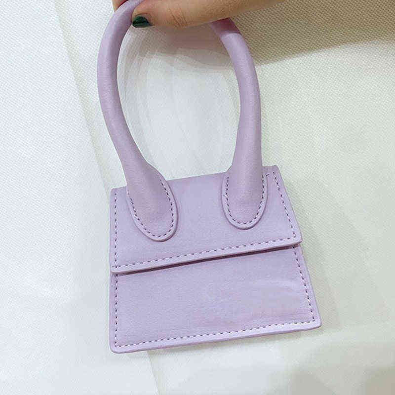 Mini cuir brillant violet