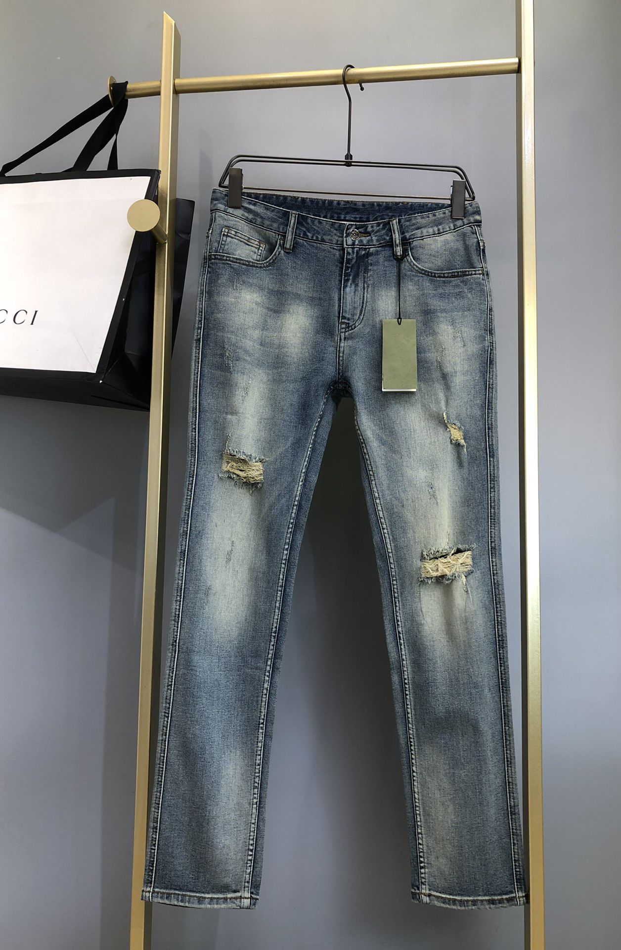 Best Quality 2022 Tiktop High Quality Mens Jeans Distressed Motorcycle  Biker Jean Rock Skinny Slim Ripped Hole Stripe Fashionable Snake Hole Denim  Pants Yupoo#005 At Cheap Price, Online Mens Jeans | DHgate.Com