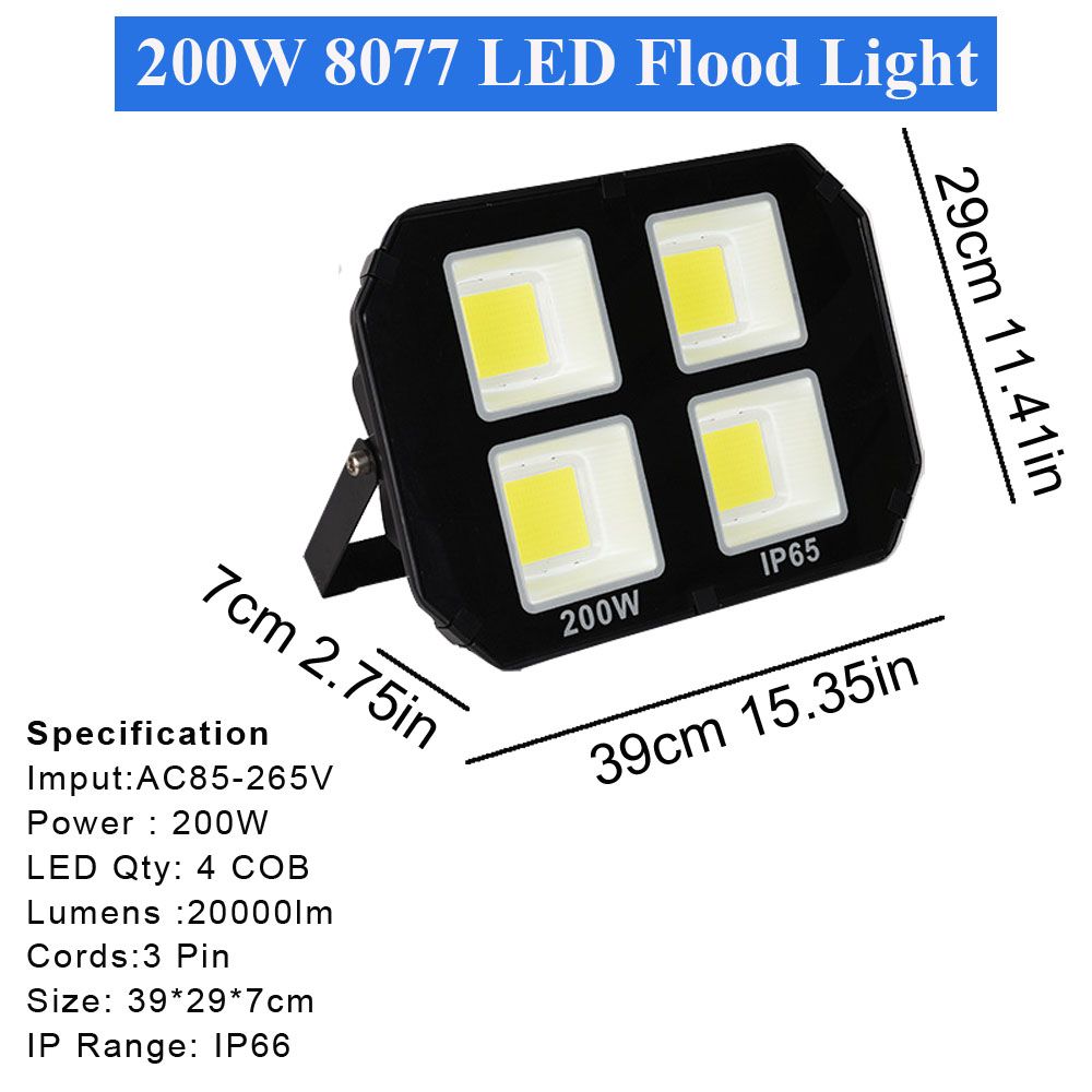 200W LED Taşkın Işığı 2 Paket