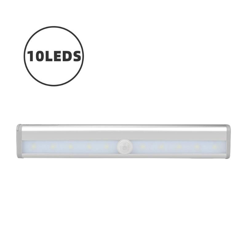 10LEDS aluminium kall vit