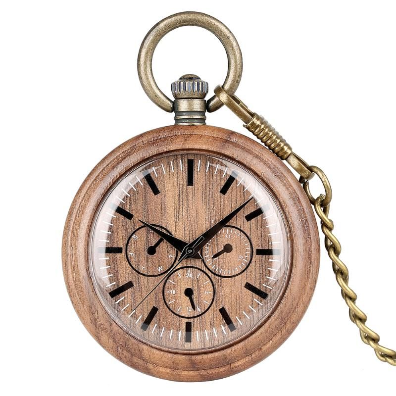 Orologio tascabile in legno 12