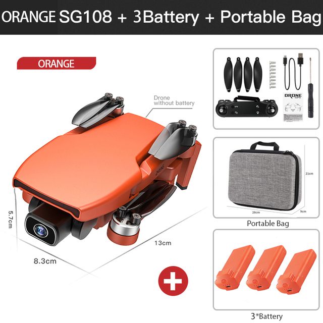 SG108 orange+3*batteri