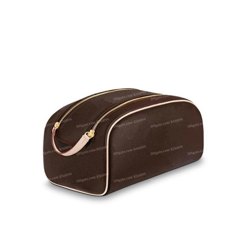 Sac cosmétique fleur brune l14